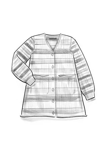 Långkofta "Andromeda" i ekologisk/återvunnen bomull - rabarber