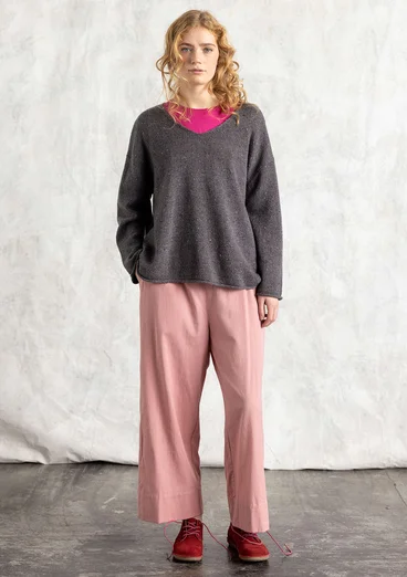 Nepströja i lammullsmix - askgrå/melange