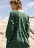 Vävd klänning "Wavy" i ekologisk bomull (teal L)