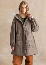 Vävd parkas ”Vendela” i ekologisk bomull - ljus potatis