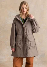 Vävd parkas ”Vendela” i ekologisk bomull - ljus potatis