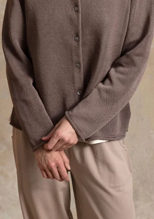 Kofta i återvunnen bomull - ljus potatis