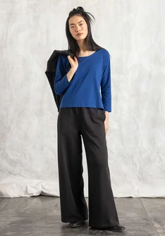 Trikåbyxa i ekologisk bomull - svart