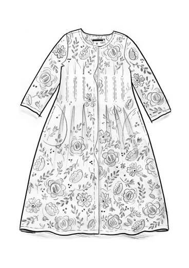 Vävd klänning "Cleo" i ekologisk bomull - agatröd