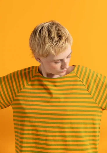 Basrands T-shirt i ekologisk bomull - morot/grönpeppar