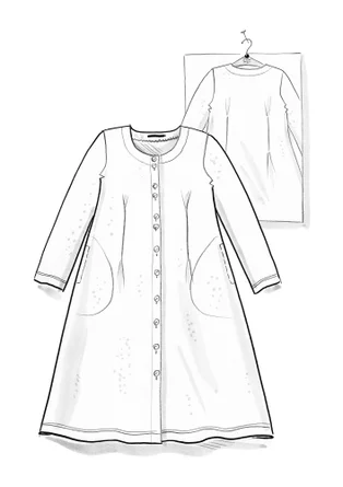 Velourklänning "Nootka" i ekologisk bomull/återvunnen polyester - svart