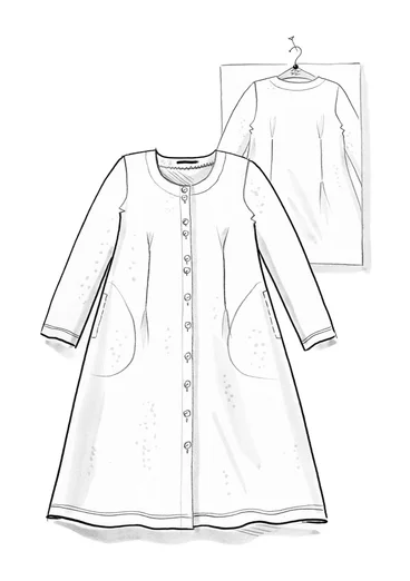 Velourklänning "Nootka" i ekologisk bomull/återvunnen polyester - svart