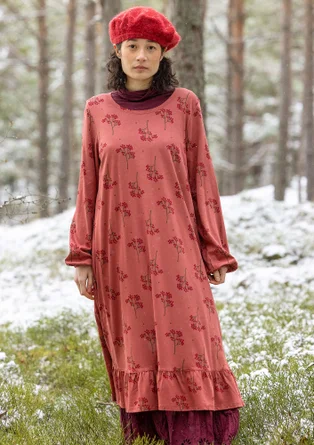 Trikåklänning "Rönnbär" i ekologisk bomull/modal - gnejs