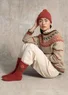 Stickade sockor "Arktis" i ull (pumpa S/M)