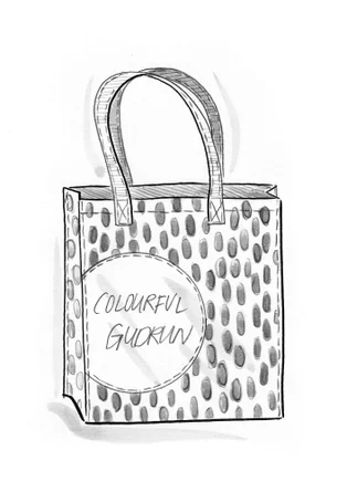 Väska "Nina" i ekologisk bomull - ärtgrön