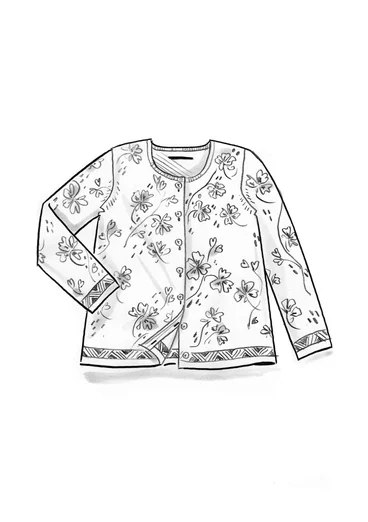 Kofta "Flow" i ekologisk/återvunnen bomull - mörk natur