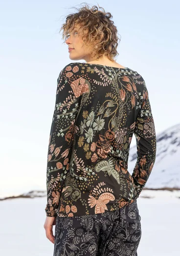 Top "Yura" i ekologisk lyocell/elastan - svart