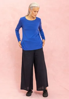 Vävd byxa i ekologisk bomull - svart