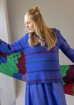 Tröja "Haida" i filtad återvunnen ull - lupin