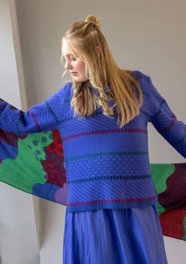 Tröja "Haida" i filtad återvunnen ull - lupin