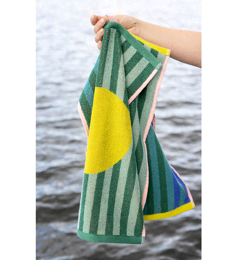“Sunset” guest towel 2-pack in organic cotton