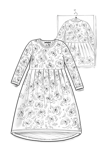 Trikåklänning "Amandine" i ekologisk bomull/modal - rost