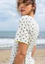 Top "Drop" i ekologisk bomull - oblekt