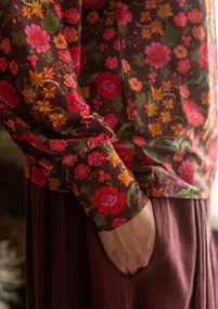 Top "Rosebay" i lyocell/elastan - aubergine