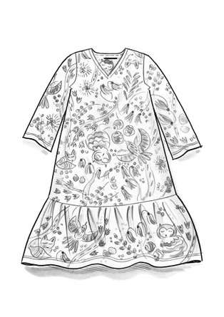 Trikåklänning "Yura" i ekologisk lyocell/elastan - svart