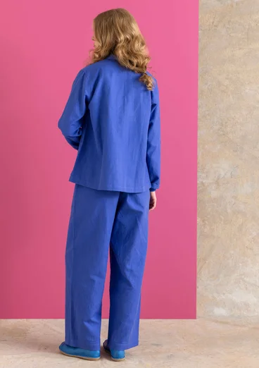 Vävd byxa ”Esme” i bomull/lin - lupin