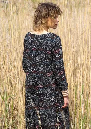 Trikåklänning "Dorinda" i ekologisk bomull/modal - svart