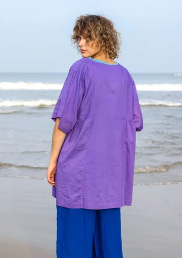 Vävd tunika "Reflexions" i ekologisk bomull - ametist