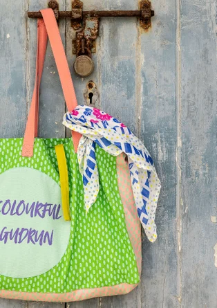 Sjal "Sophie" i ekologisk bomull - briljantblå