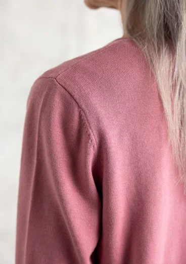 Kofta i ekologisk/återvunnen bomull - mineralrosa