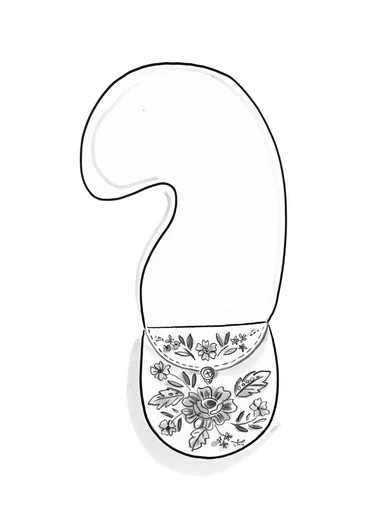 Väska "Nome" i ull - aubergine