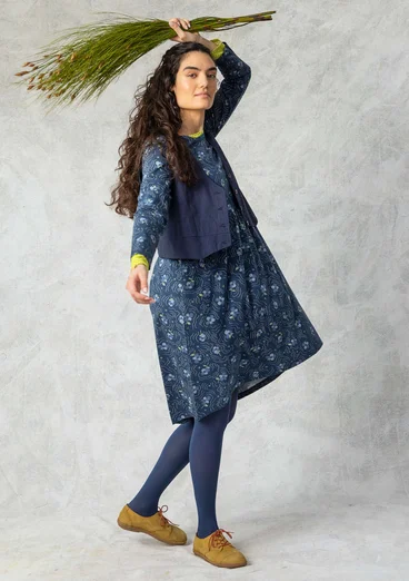 Trikåklänning "Amandine" i ekologisk bomull/modal - indigo