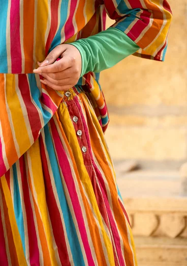 Vävd kjol "Akira" i ekologisk bomull - natur