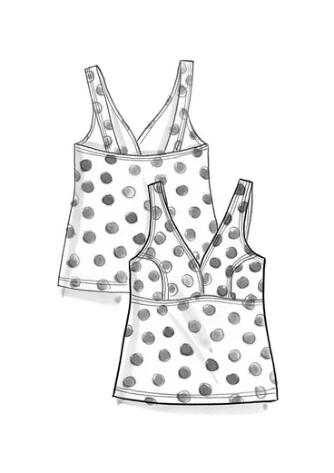 Badlinne "Sunshine" i återvunnen polyamid/elastan - svart/mönstrad