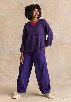 Vävd byxa ”Vendela” i ekologisk bomull - natthimmel