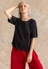 Trikåtop ”Himla” i ekologisk bomull - svart