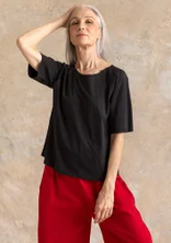 Trikåtop ”Himla” i ekologisk bomull - svart