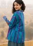 Blus "Akira" i ekologisk bomull (ljus indigo S)