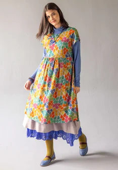 Trikåklänning "Cherie" i ekologisk bomull - duvgrå