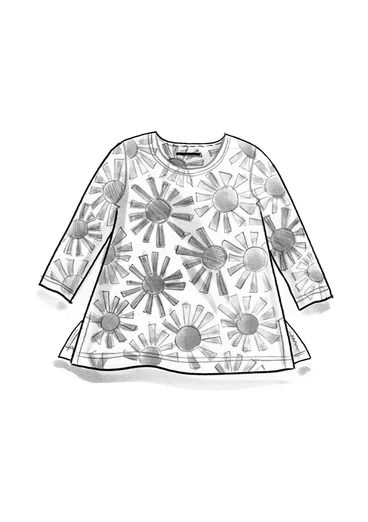 Mönstrad topp "Taiyoko" i lyocell/elastan - svart