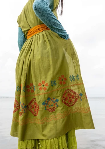 Mönstrat bälte "Cross" i eklogiskt bomull - senap