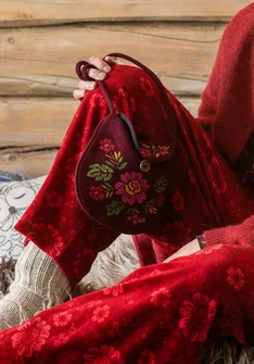 Väska "Nome" i ull - aubergine