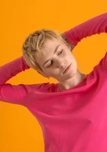 Trikåtop i ekologisk bomull - flox