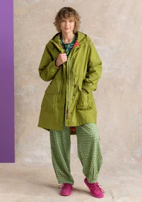 Vävd parkas ”Vendela” i ekologisk bomull - grönpeppar