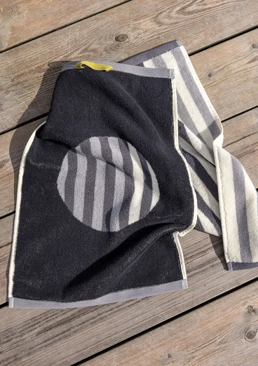 Gästhandduk "Sunset" i ekologisk bomull 2-pack - svart