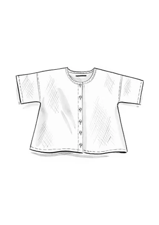 Vävd blus ”Vendela” i ekologisk bomull - natthimmel