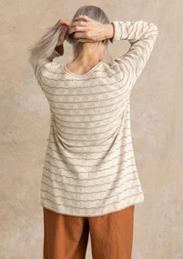 Bästiströja ”Celia” i återvunnen bomull - ofärgad/mörk natur