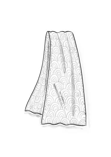 Sjal "Bow" i ekologisk bomull - klarröd