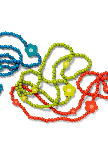 Halsband "Mira" i ben/återvunnet trä - kiwi