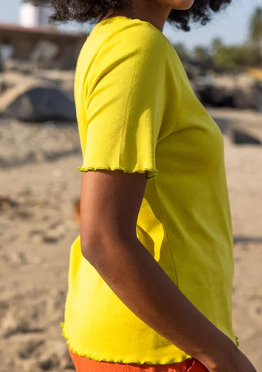 Top "Drop" i ekologisk bomull - dijon