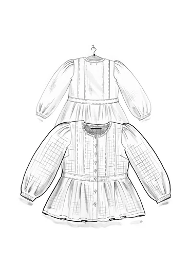 Blus "Noira" i ekologisk bomull - indigo